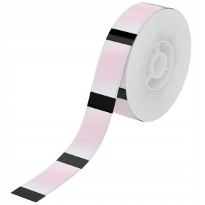 Etykiety Okrągłe do Niimbot D11 HOLO RÓŻ Przezroczyste 14x28mm 205szt